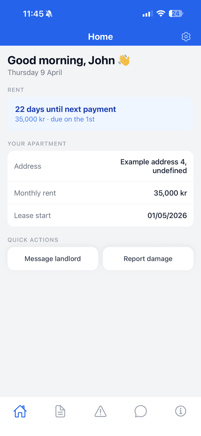 RentOutBase tenant app